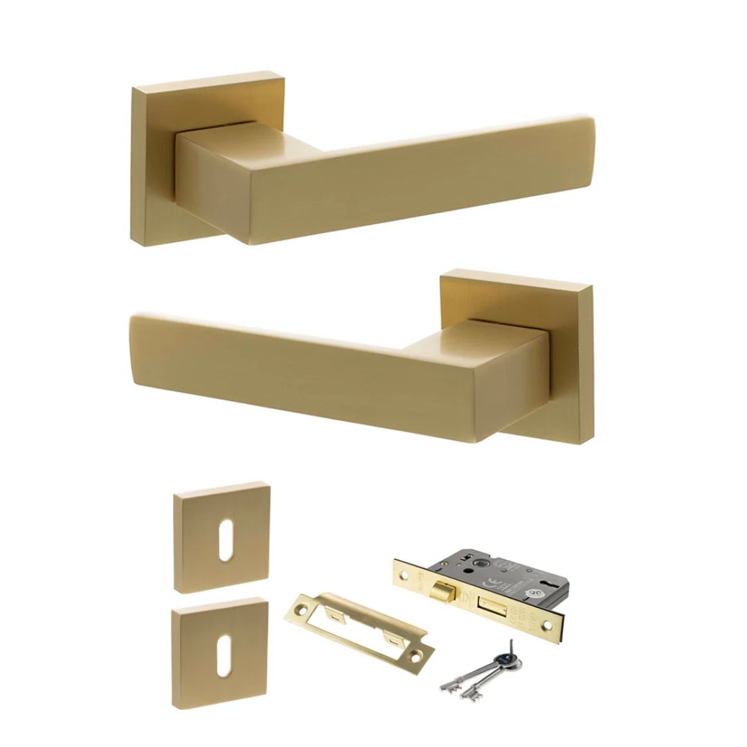 Atlantic SP217 Senza Pari Panetti on Square Rose Door Handle Pack
