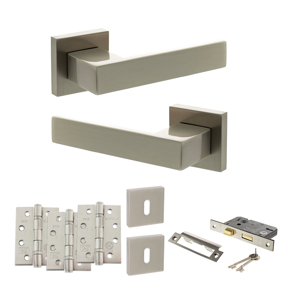 Atlantic SP217 Senza Pari Panetti on Square Rose Door Handle Pack