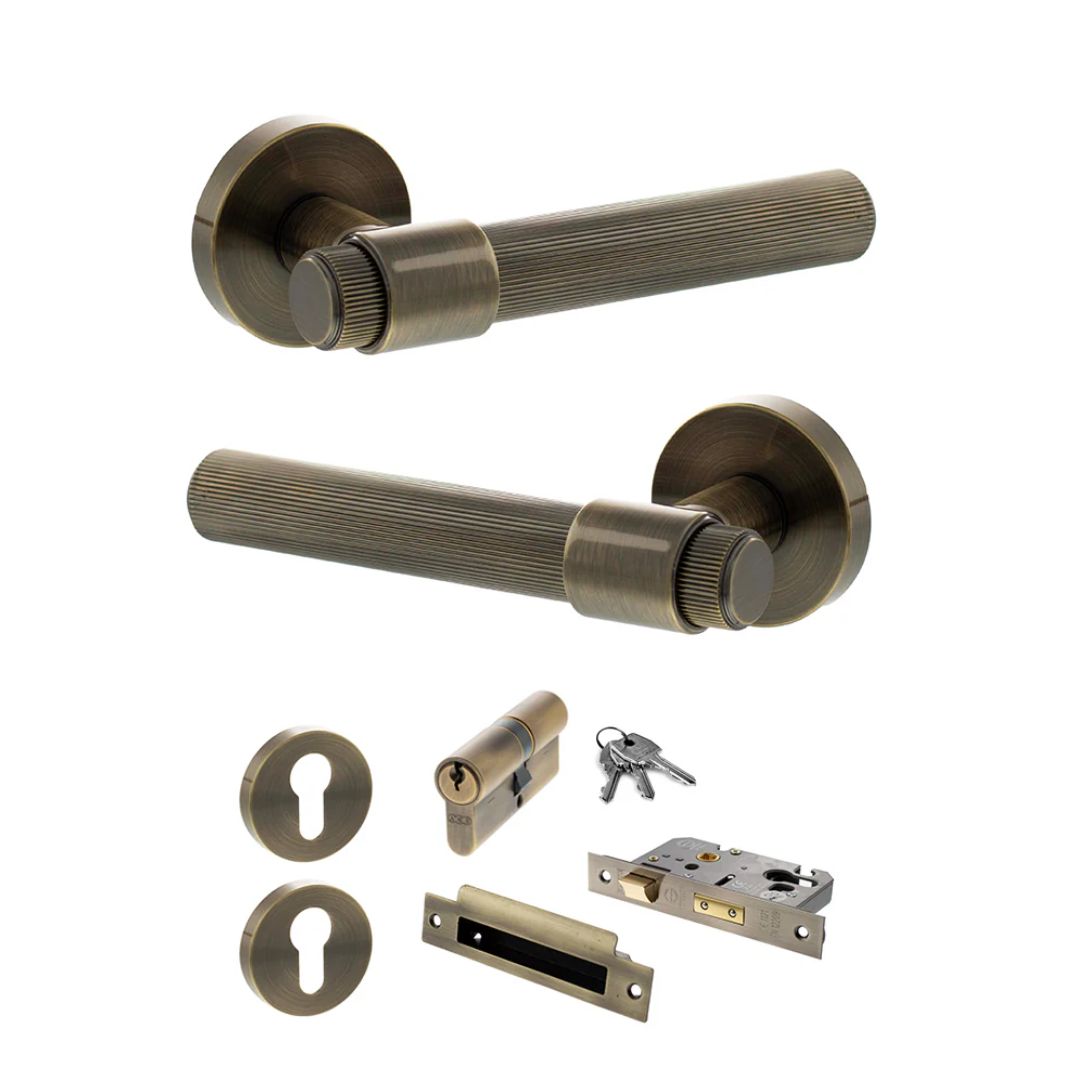 Atlantic SPR165 Senza Pari Fasana on Round Rose Door Handle Pack