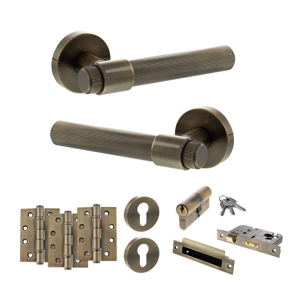 Atlantic SPR165 Senza Pari Fasana on Round Rose Door Handle Pack