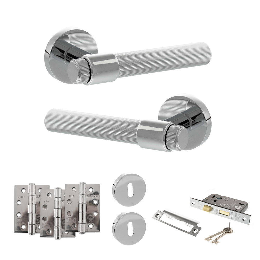 Atlantic SPR165 Senza Pari Fasana on Round Rose Door Handle Pack