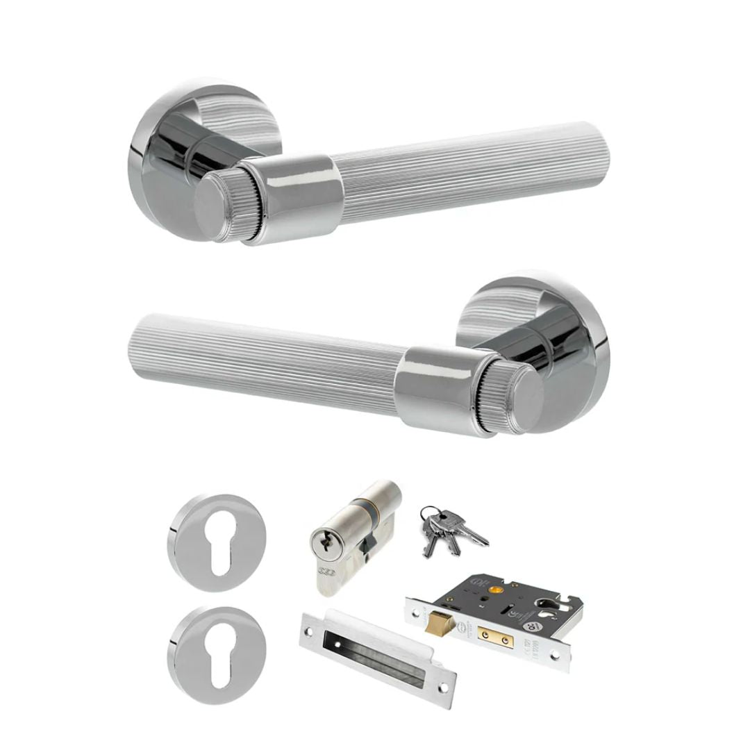 Atlantic SPR165 Senza Pari Fasana on Round Rose Door Handle Pack