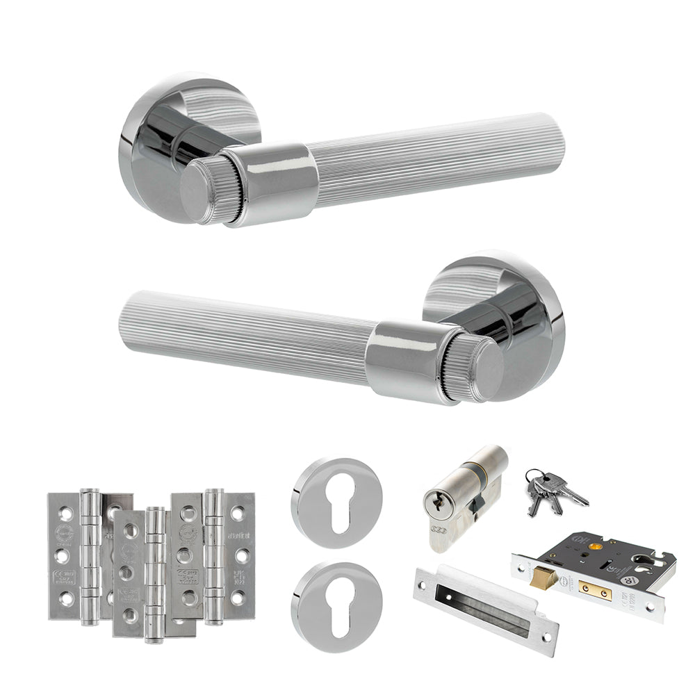 Atlantic SPR165 Senza Pari Fasana on Round Rose Door Handle Pack