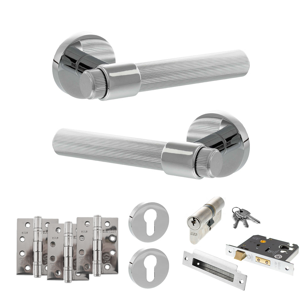 Atlantic SPR165 Senza Pari Fasana on Round Rose Door Handle Pack