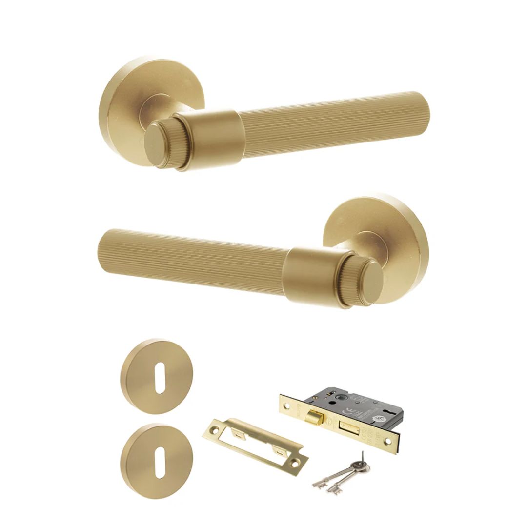 Atlantic SPR165 Senza Pari Fasana on Round Rose Door Handle Pack