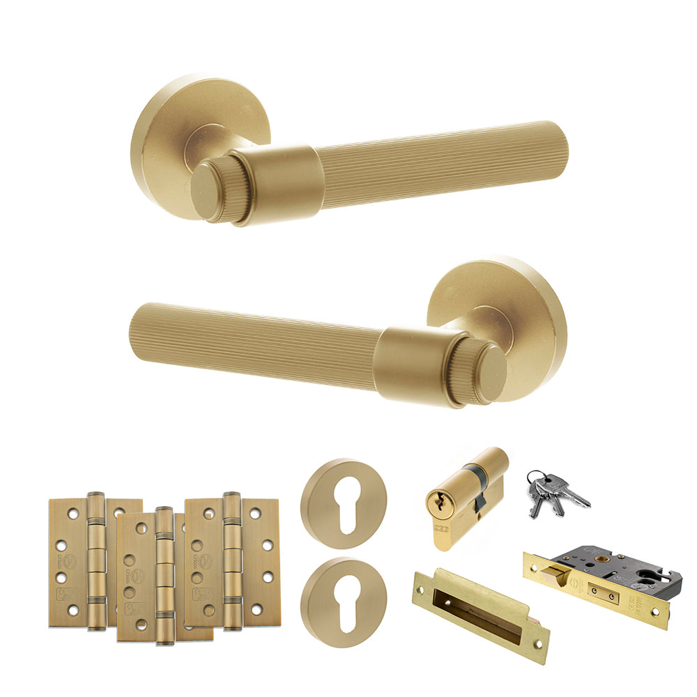 Atlantic SPR165 Senza Pari Fasana on Round Rose Door Handle Pack