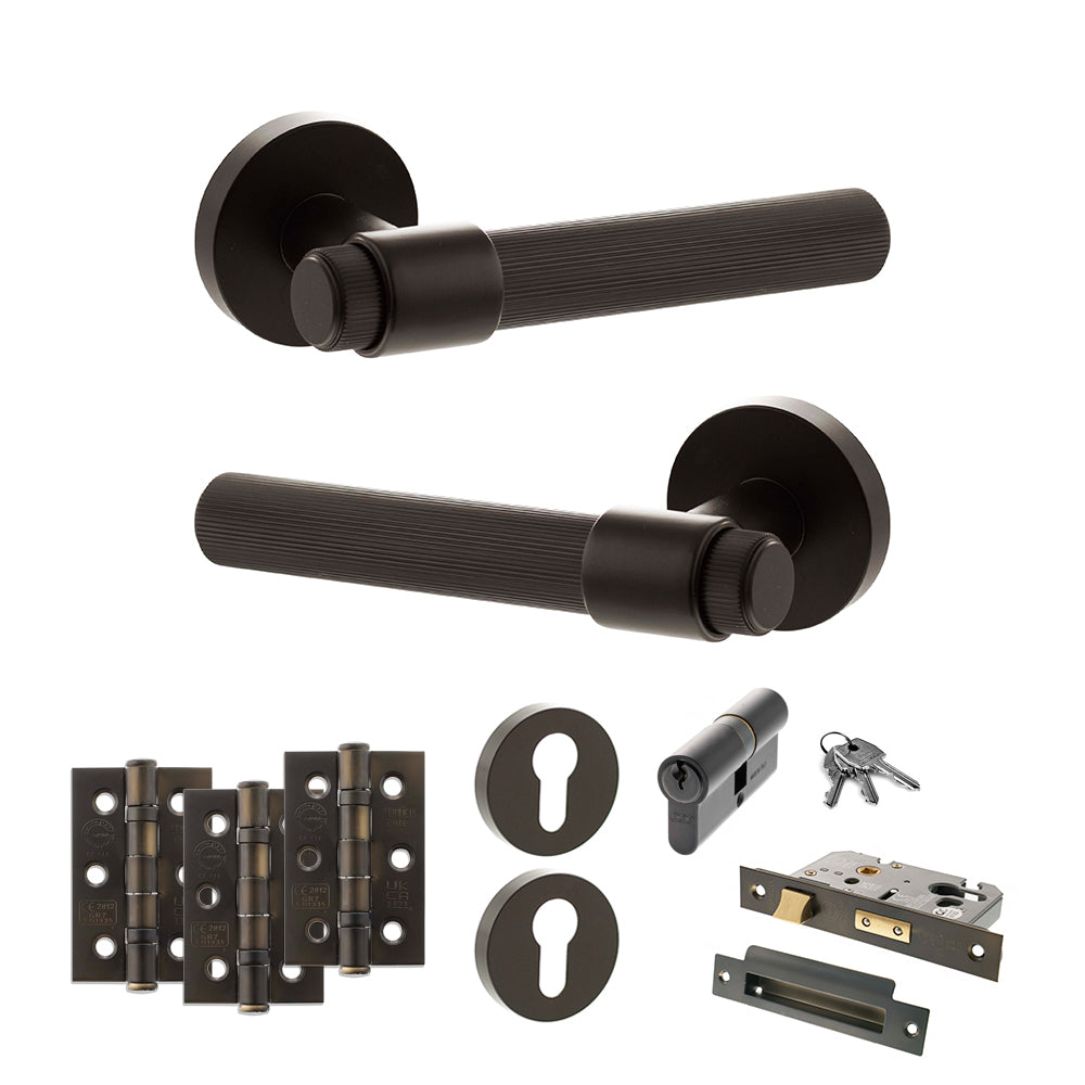 Atlantic SPR165 Senza Pari Fasana on Round Rose Door Handle Pack