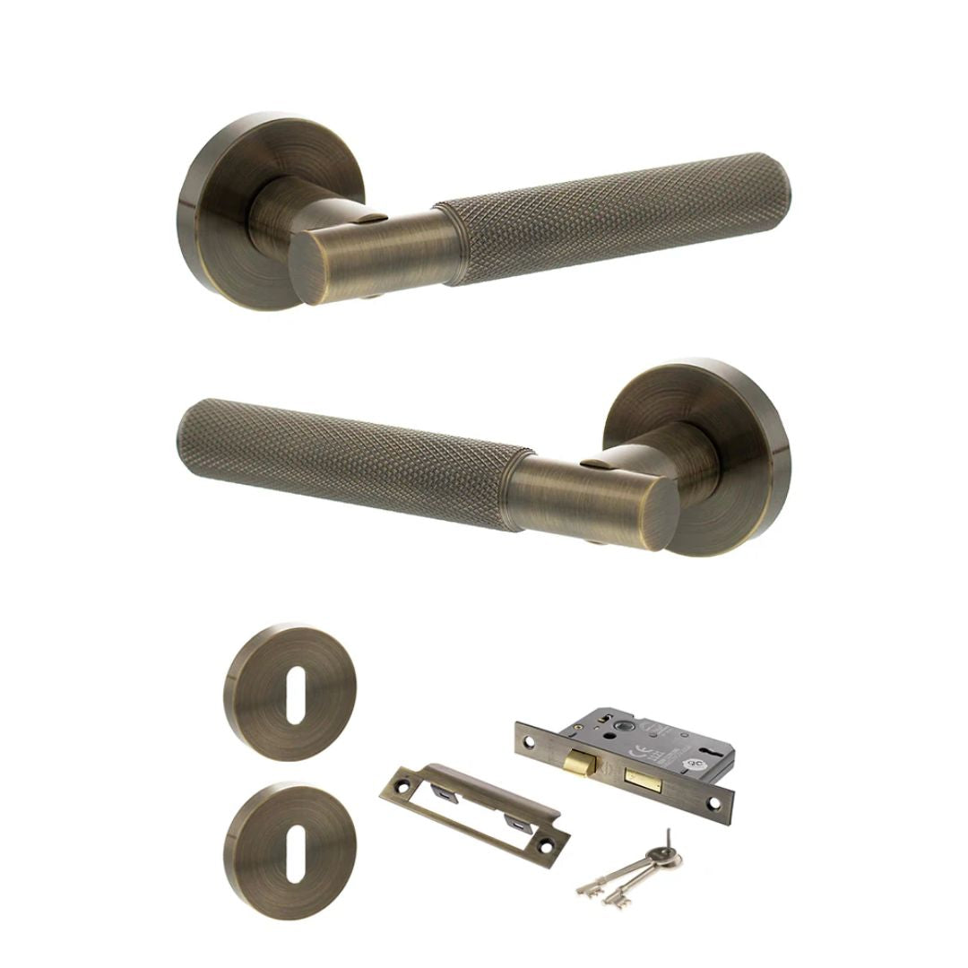Atlantic SPR170 Senza Pari Rosarno on Round Rose Door Handle Pack