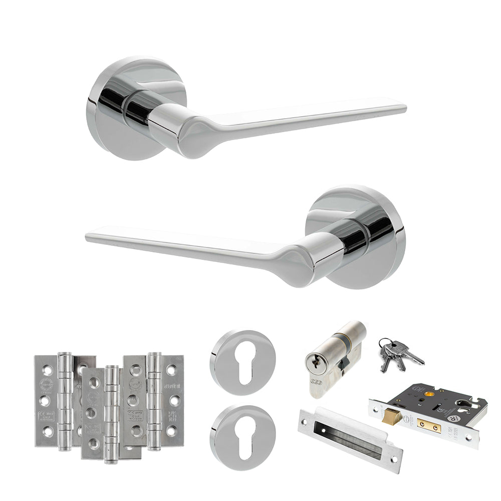 Atlantic SPR180 Senza Pari Laviano on Round Rose Door Handle Pack