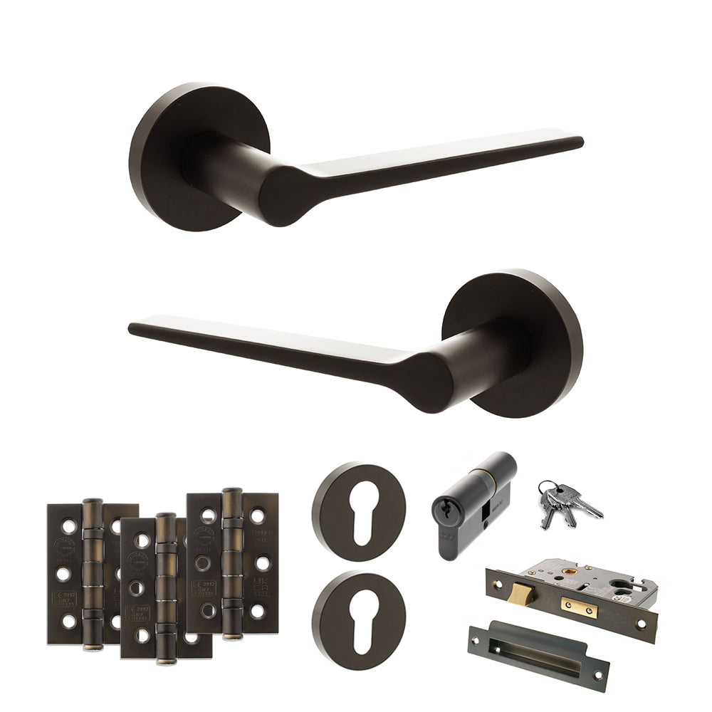 Atlantic SPR180 Senza Pari Laviano on Round Rose Door Handle Pack