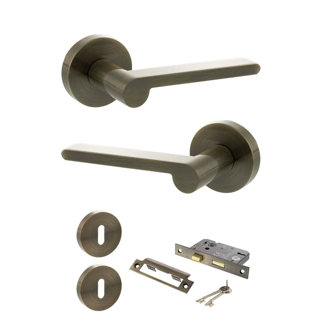 Atlantic SPRO218 Senza Pari Darrio on Round Rose Door Handle Pack