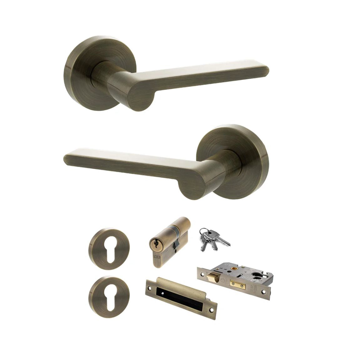 Atlantic SPRO218 Senza Pari Darrio on Round Rose Door Handle Pack
