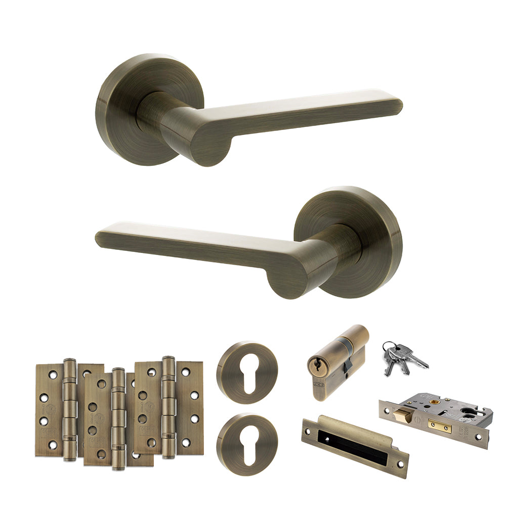 Atlantic SPRO218 Senza Pari Darrio on Round Rose Door Handle Pack