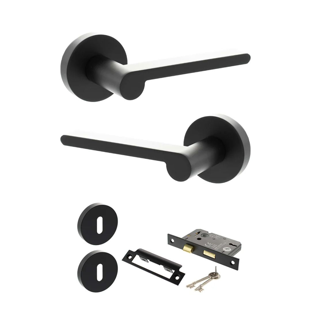 Atlantic SPRO218 Senza Pari Darrio on Round Rose Door Handle Pack