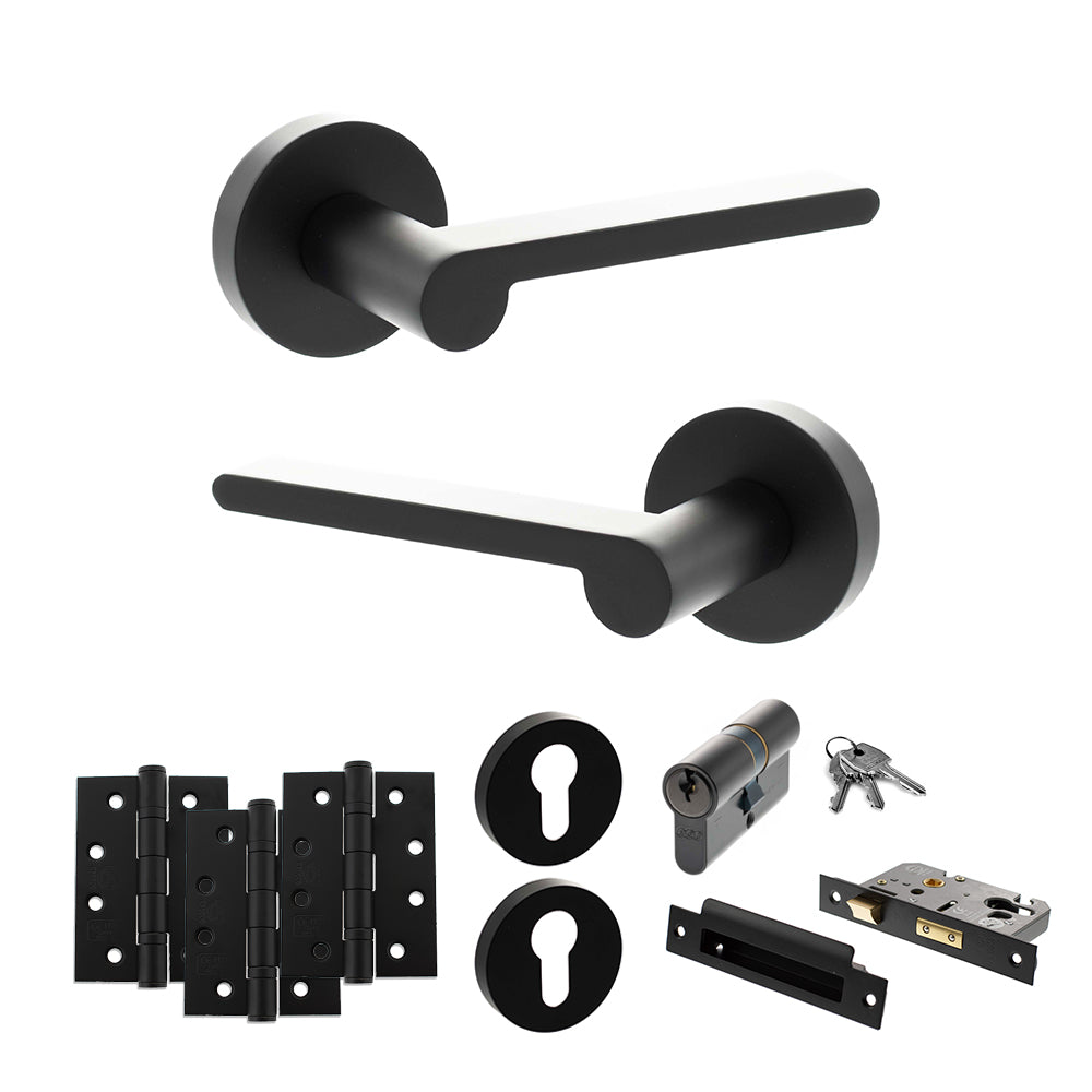 Atlantic SPRO218 Senza Pari Darrio on Round Rose Door Handle Pack