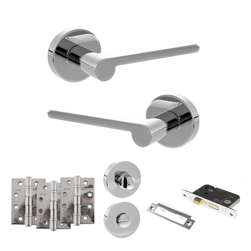 Atlantic SPRO218 Senza Pari Darrio on Round Rose Door Handle Pack