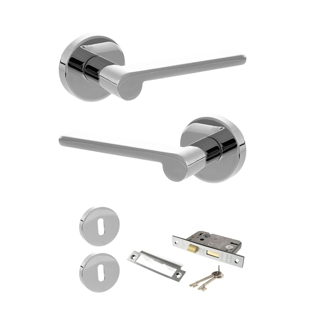 Atlantic SPRO218 Senza Pari Darrio on Round Rose Door Handle Pack
