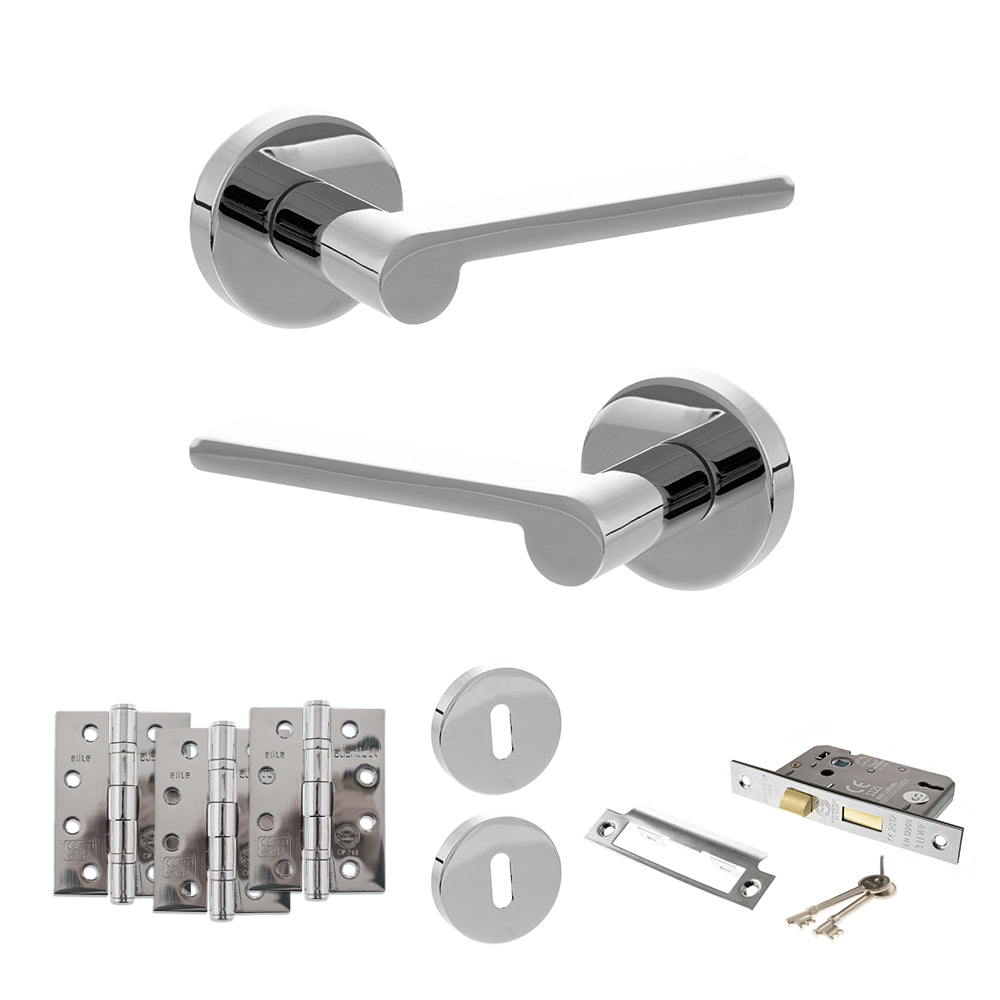 Atlantic SPRO218 Senza Pari Darrio on Round Rose Door Handle Pack