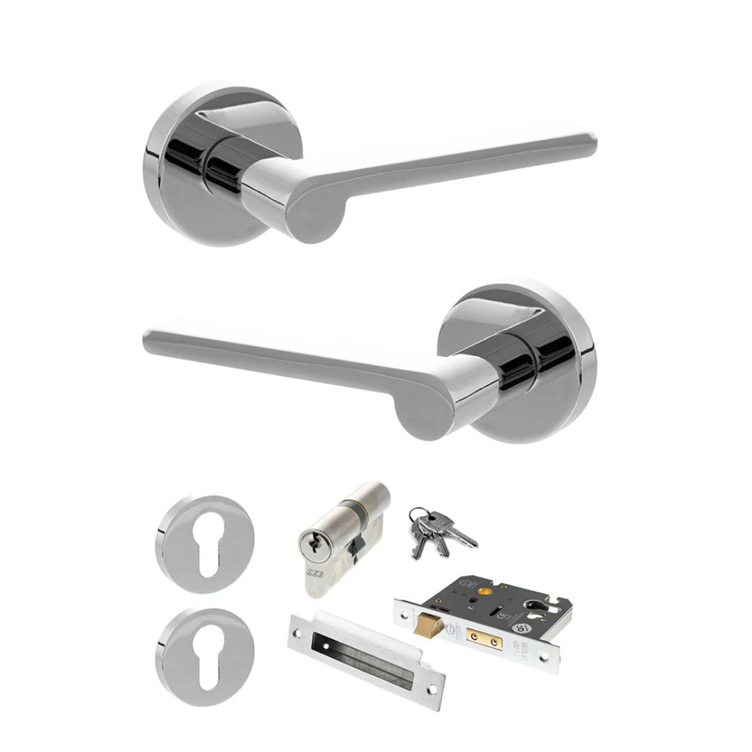 Atlantic SPRO218 Senza Pari Darrio on Round Rose Door Handle Pack