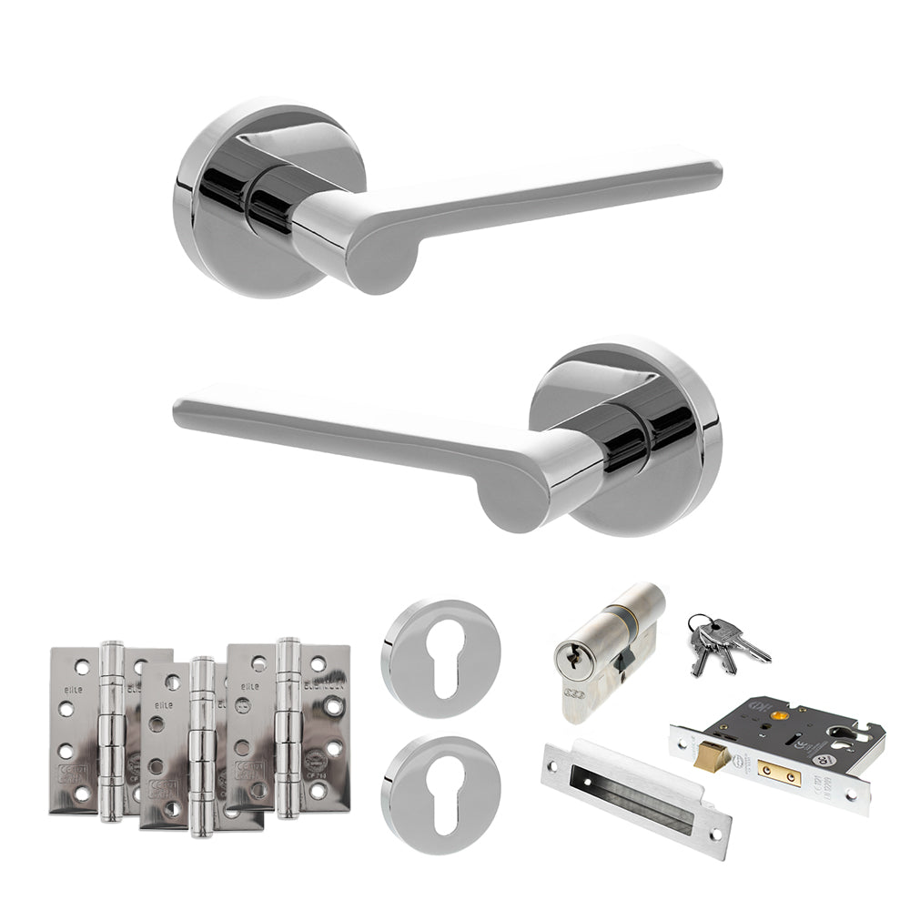 Atlantic SPRO218 Senza Pari Darrio on Round Rose Door Handle Pack