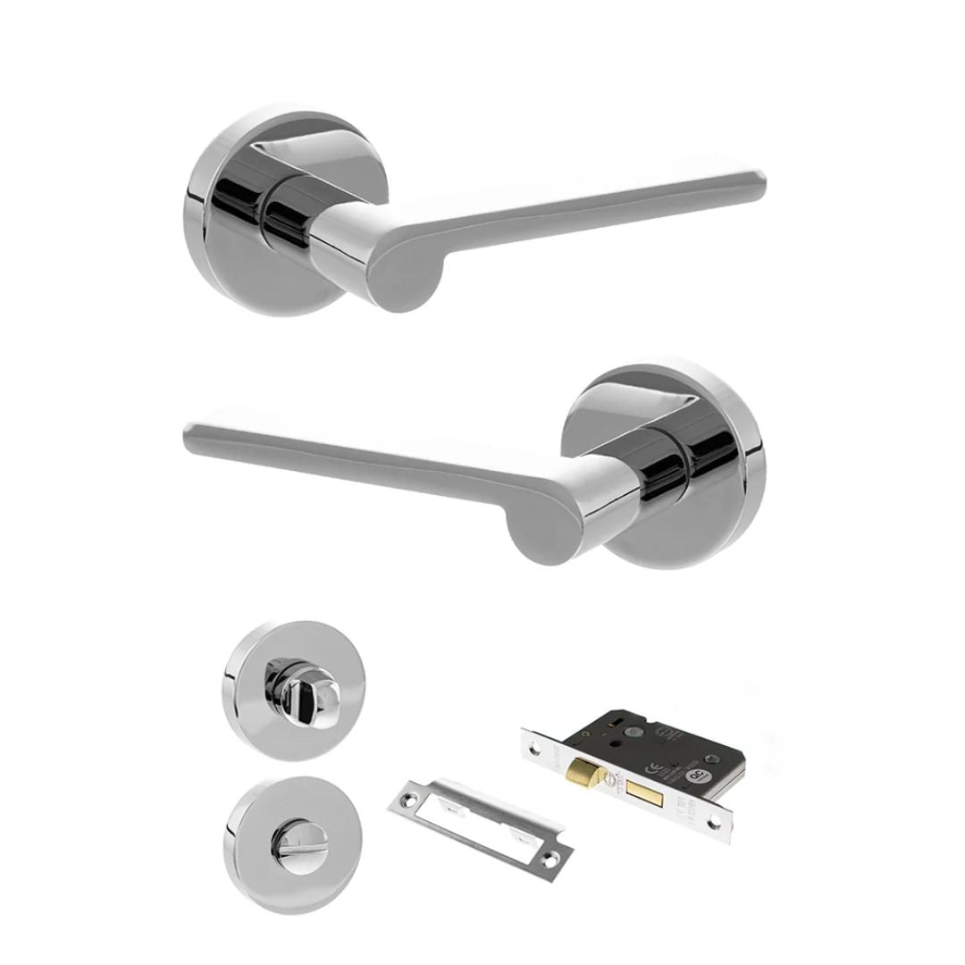 Atlantic SPRO218 Senza Pari Darrio on Round Rose Door Handle Pack