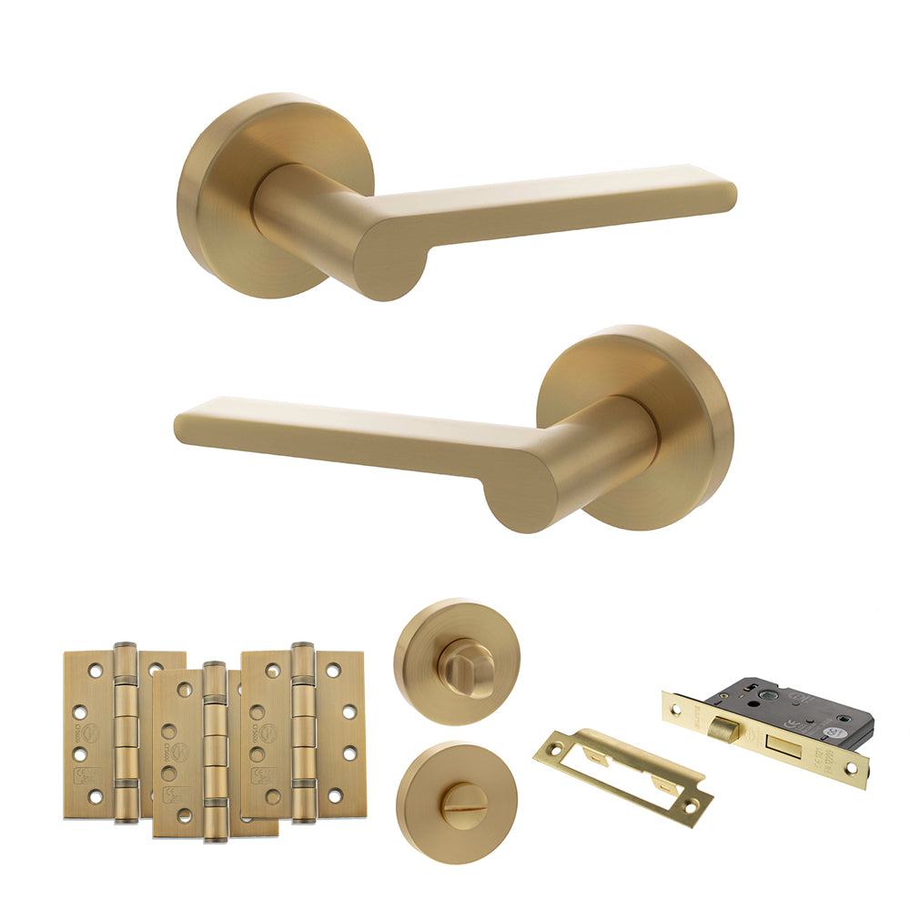 Atlantic SPRO218 Senza Pari Darrio on Round Rose Door Handle Pack