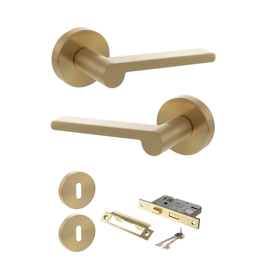 Atlantic SPRO218 Senza Pari Darrio on Round Rose Door Handle Pack
