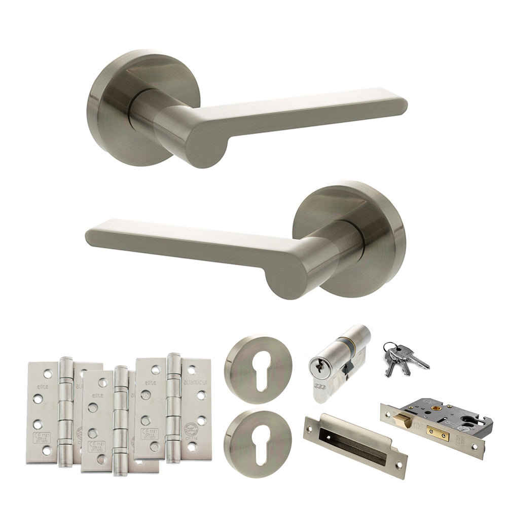 Atlantic SPRO218 Senza Pari Darrio on Round Rose Door Handle Pack