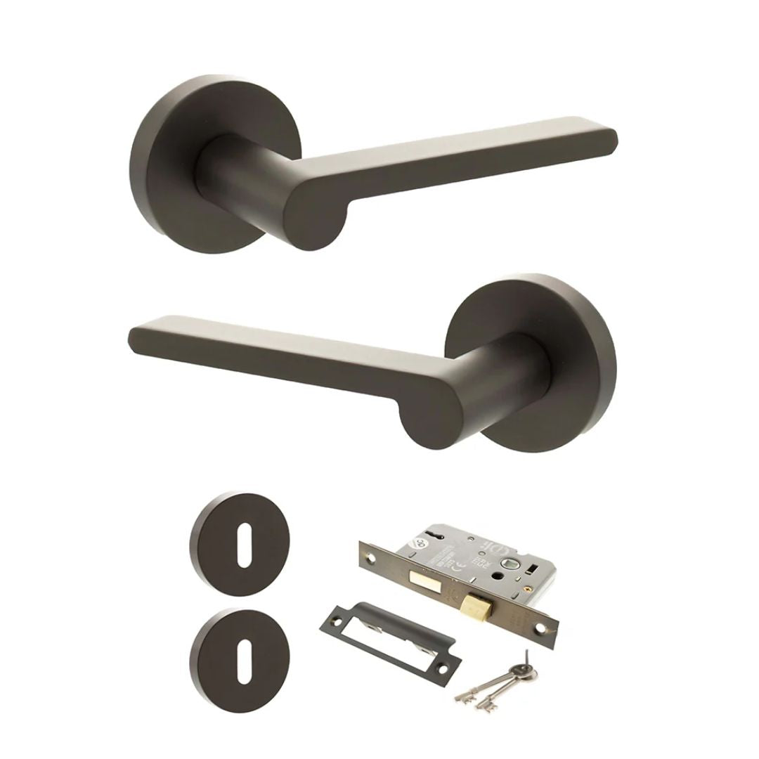 Atlantic SPRO218 Senza Pari Darrio on Round Rose Door Handle Pack