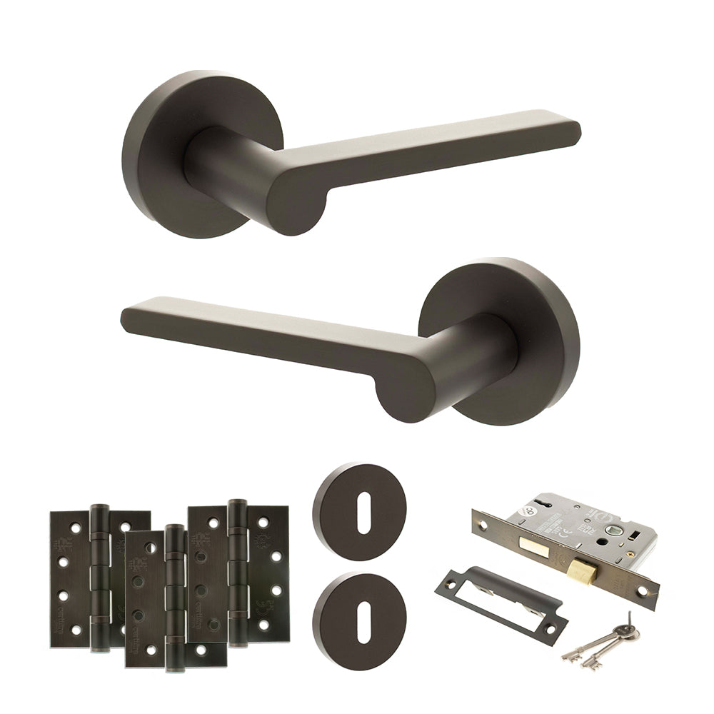 Atlantic SPRO218 Senza Pari Darrio on Round Rose Door Handle Pack