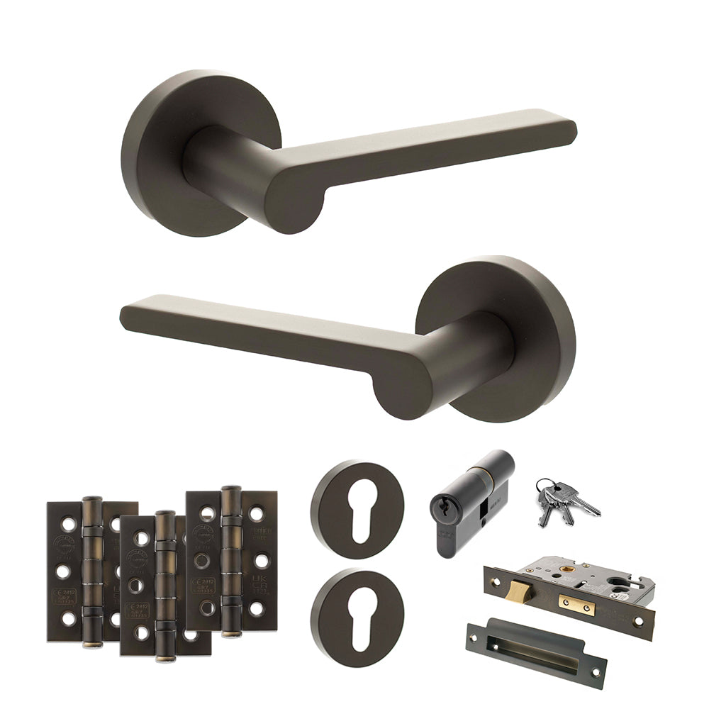 Atlantic SPRO218 Senza Pari Darrio on Round Rose Door Handle Pack