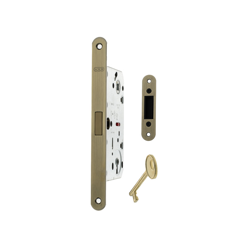Atlantic AGB Polaris 2XT Magnetic Key Sashlock 50mm backset - Antique Brass