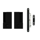 Atlantic AGB Wave Flush Door Handle & Bathroom Lock Set - Matt Black