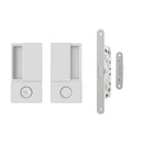Atlantic AGB Wave Flush Door Handle & Bathroom Lock Set - White