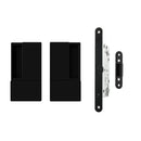 Atlantic AGB Wave Flush Door Handle & Euro Profile Lock Set - Matt Black