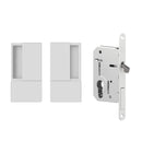 Atlantic AGB Wave Flush Pocket Door Handle & Euro Profile Lock Set - White