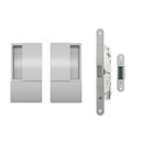 Atlantic AGB Wave Flush Door Handle & Euro Profile Lock Set - Satin Chrome