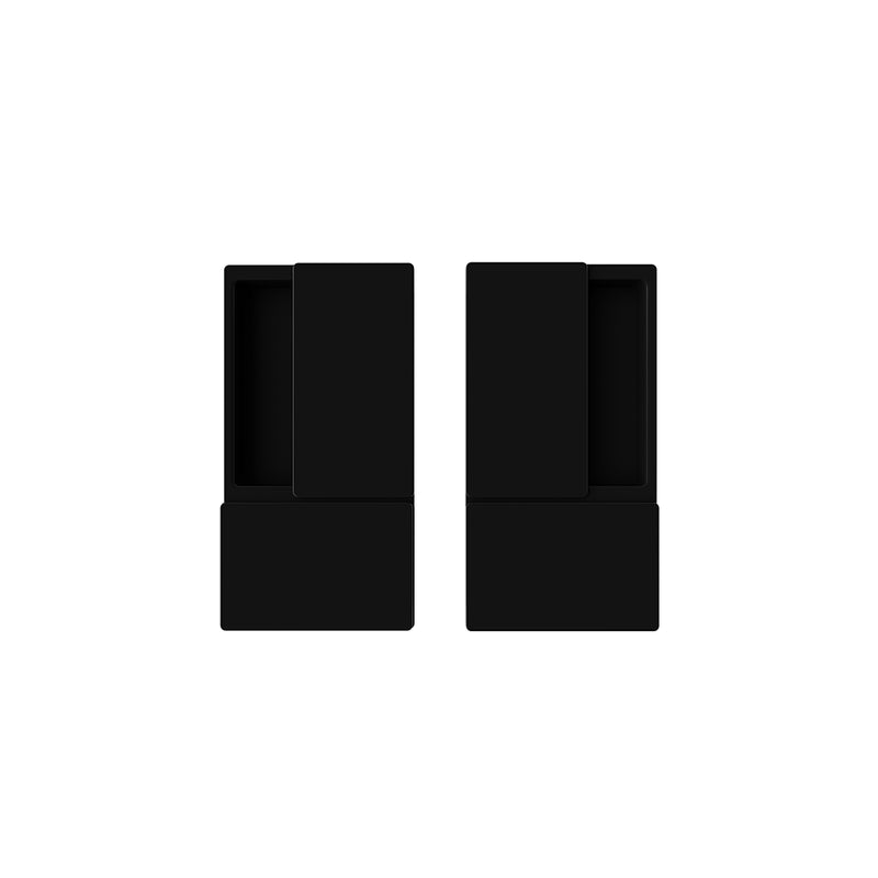 Atlantic AGB Wave Flush Pocket Door Handle Set - Matt Black