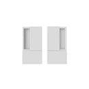 Atlantic AGB Wave Flush Pocket Door Handle Set - White