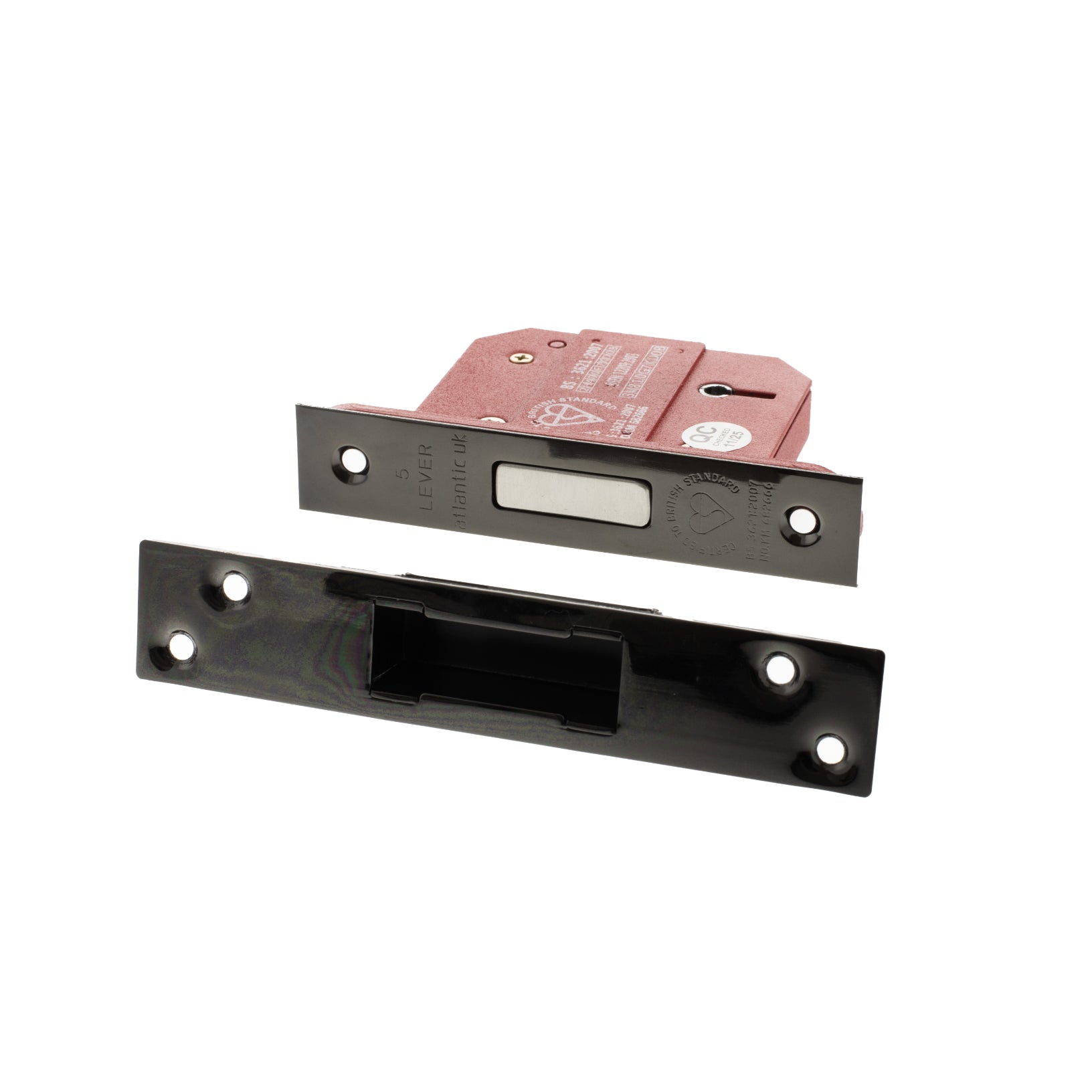 Atlantic 5 Lever Key Deadlock [BS] 2.5" - Black Nickel