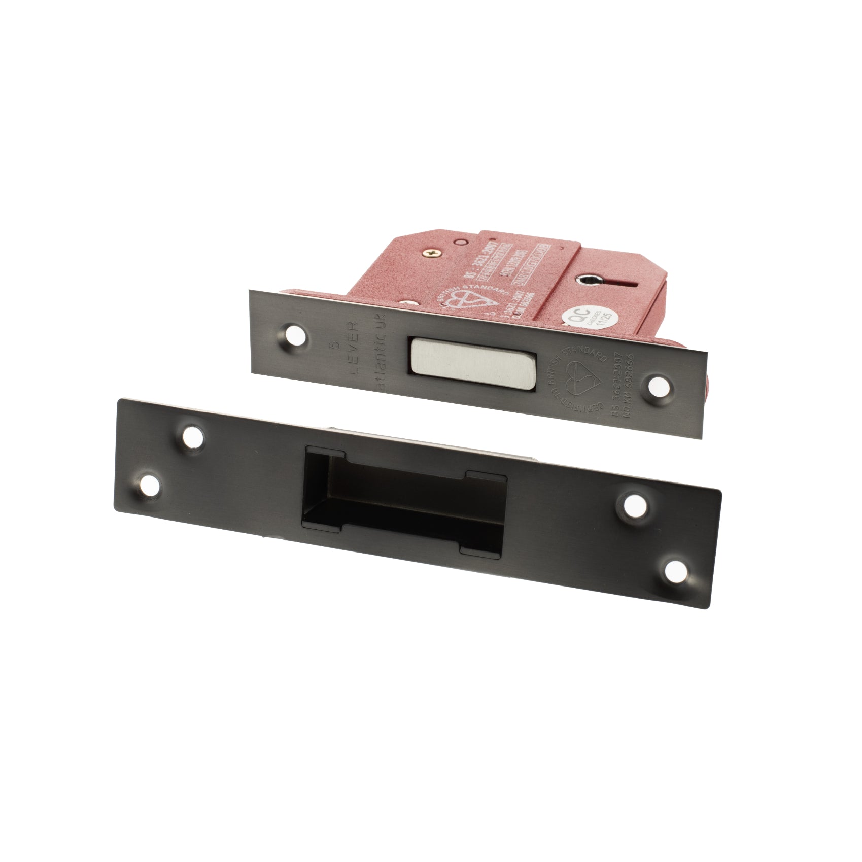 Atlantic 5 Lever Key Deadlock [BS] 2.5" - Matt Gun Metal