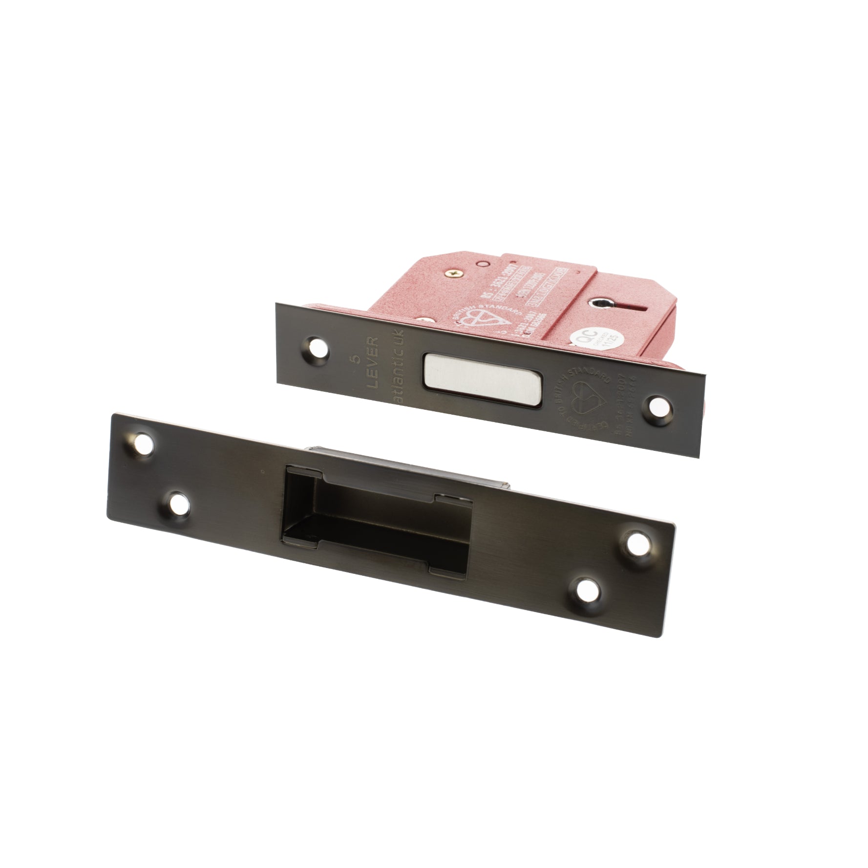 Atlantic 5 Lever Key Deadlock [BS] 2.5" - Urban Dark Bronze