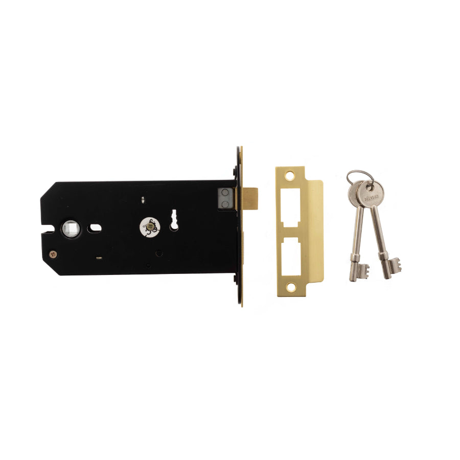 Atlantic Horizontal 3 Lever Sashlock 6" - Matt Gun Metal