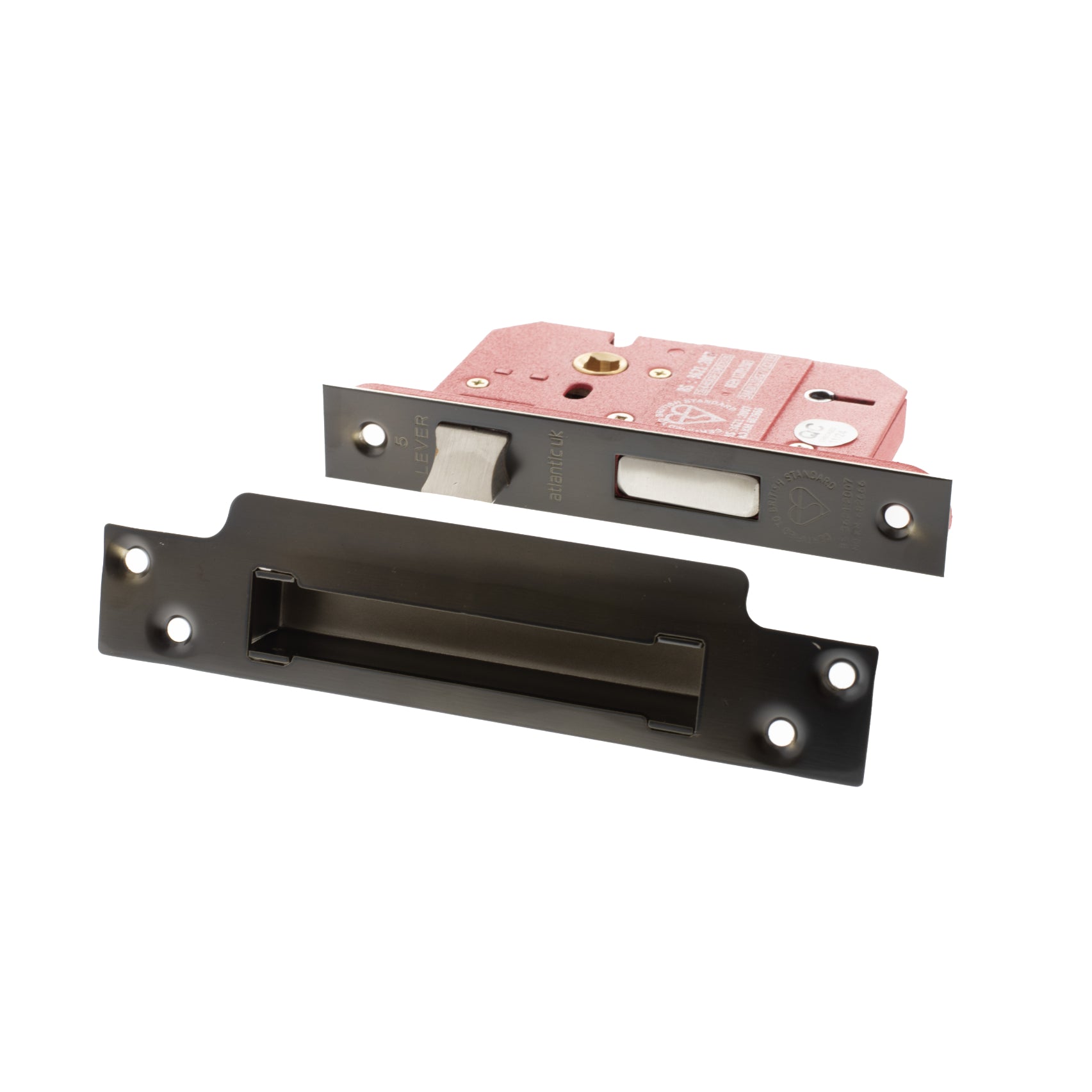 Atlantic 5 Lever Key Sashlock [BS] Keyed Alike 2.5" - Urban Dark Bronze