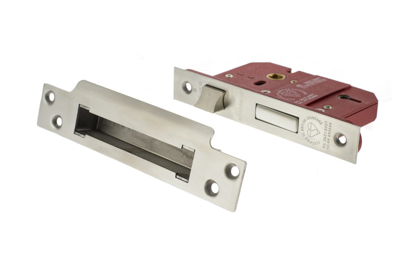 Atlantic 3" Elite 5 Lever Key Sashlock (Satin Chrome)