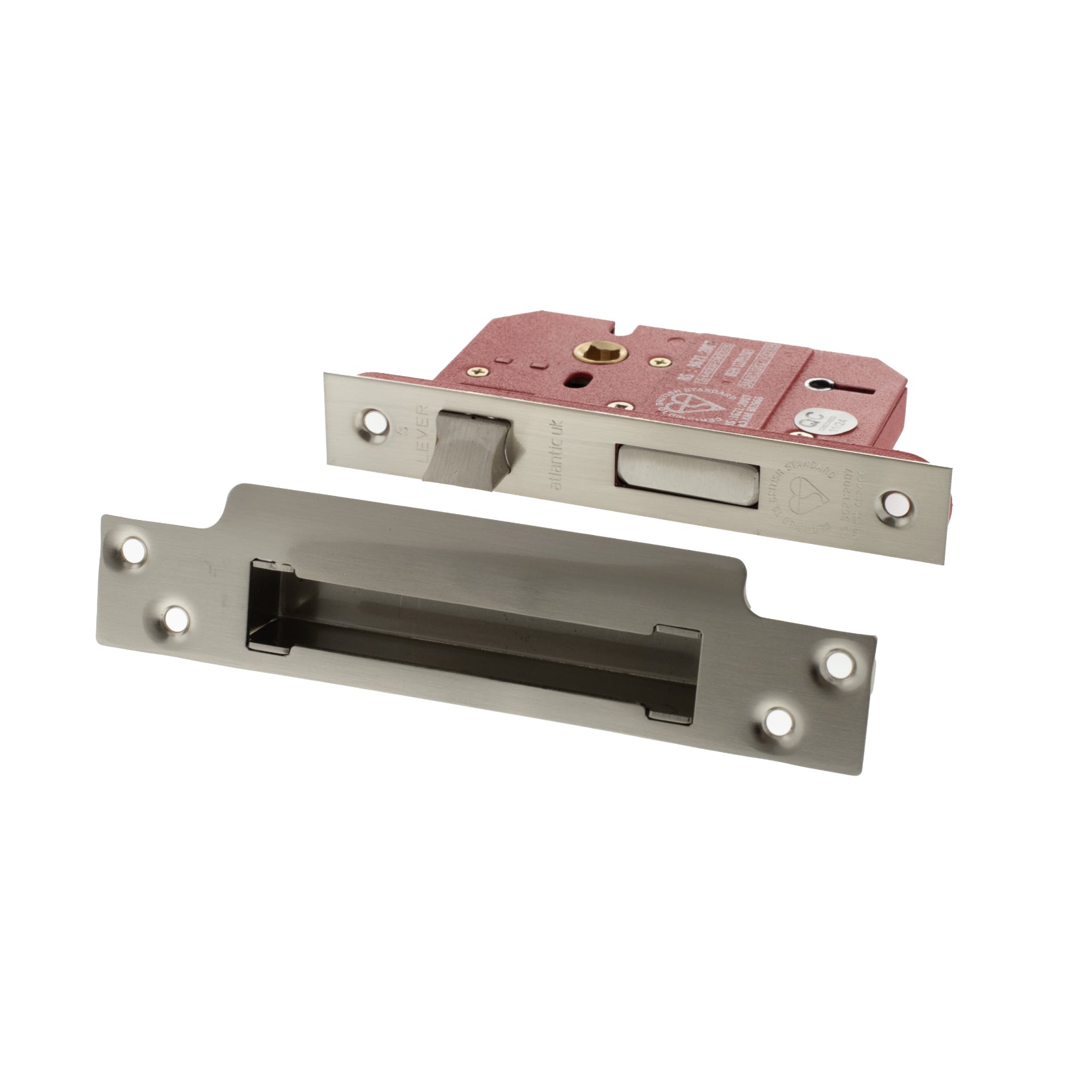 Atlantic 5 Lever Key Sashlock [BS] 3" - Satin Nickel