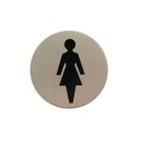 Atlantic Female Disc Sign 3M Adhesive 75mm - Satin Stainless Steel