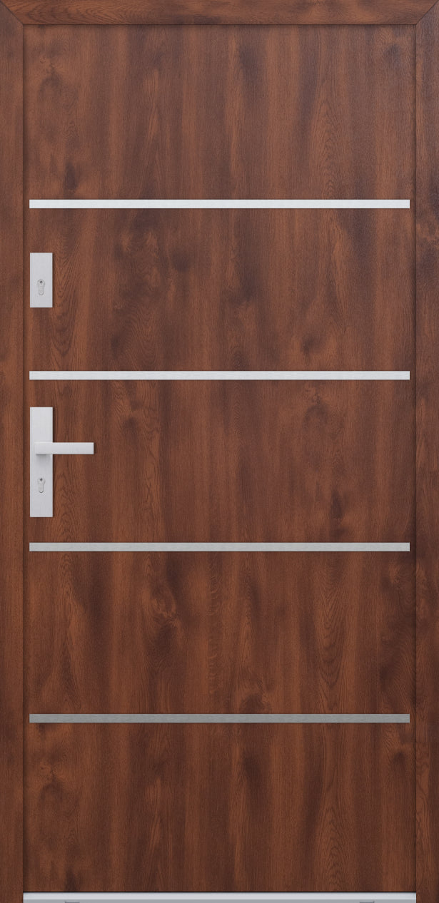 Turenwerke ATU 68 Design 502 Steel Door - Walnut