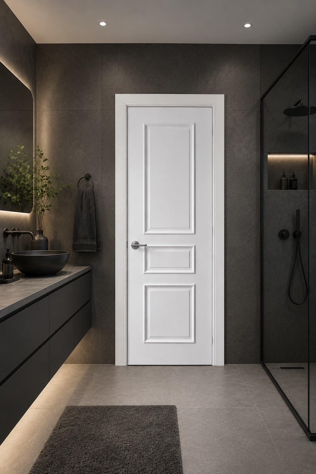 White Primed 3 Panel Internal Door - Artis Berlin