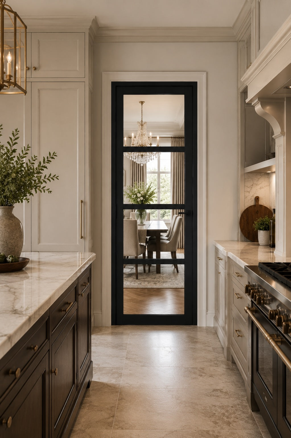 Black Industrial Clear Glazed Internal Door - Artis Nairobi (4 Light, Crittall Style)